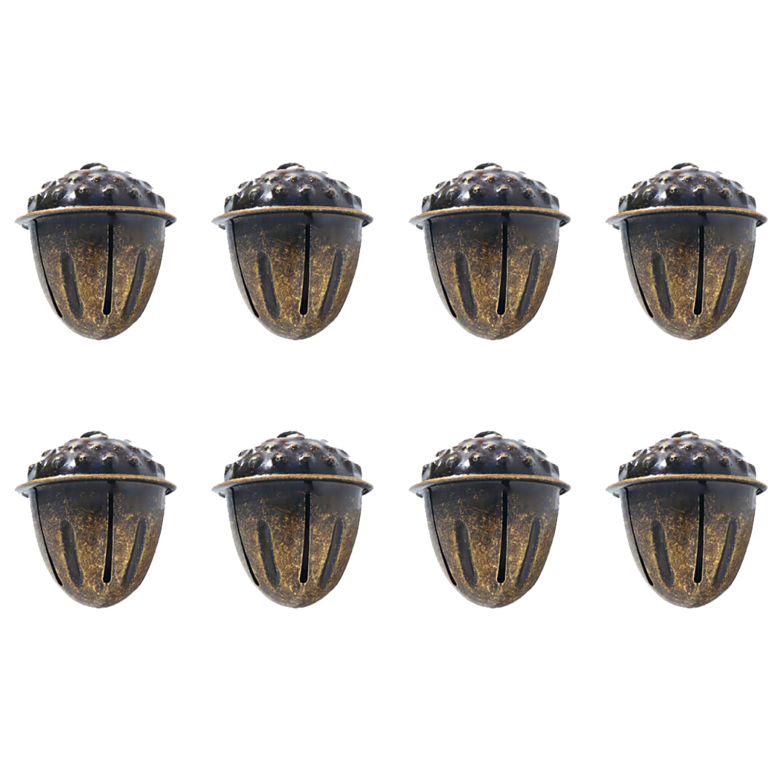 Kioalxz Patina Green Golden Bell Christmas Wreath Craft Bells Iron Bells Ornaments Diy Xmas Decor Set Of 8 8Pcs Acorns Jingle Vintage,