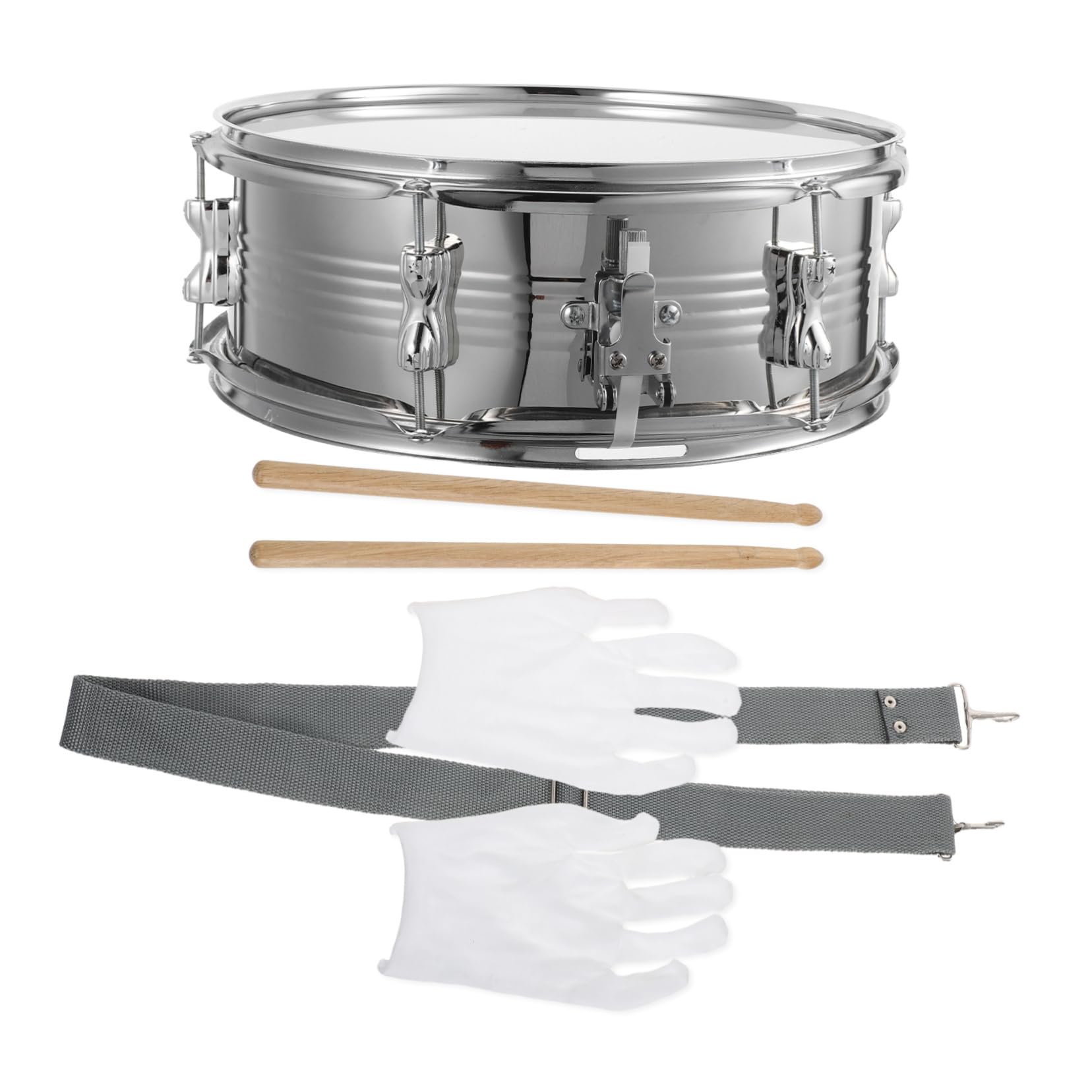 Abaodam Professionelles Marschtrommel Satz mit Dualem Klang Aluminiumlegierung und Polyesterfolie Inklusive Trommelstöcken Passend für Schulbands und Zufällige Farbe
