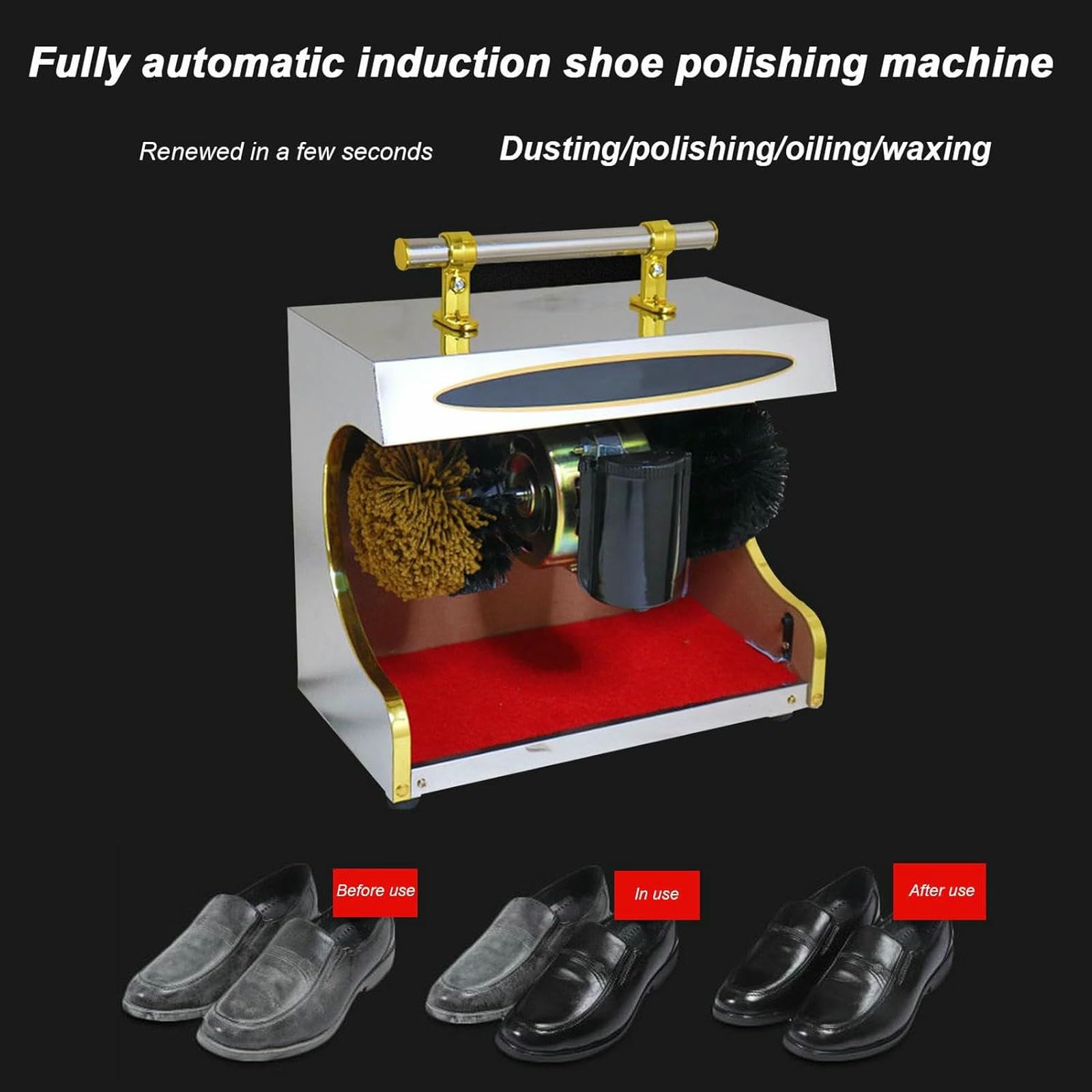 Intelligenter Automatischer Induktionsschuh Sauberer Polierer, Elektrischer Schuh Shine -Polierer Mit Doppelter Kombination