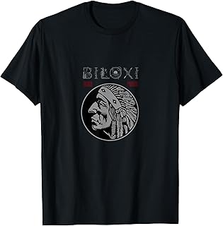 Biloxi Tribe Native American Indian Born Proud Retro T-Shirt