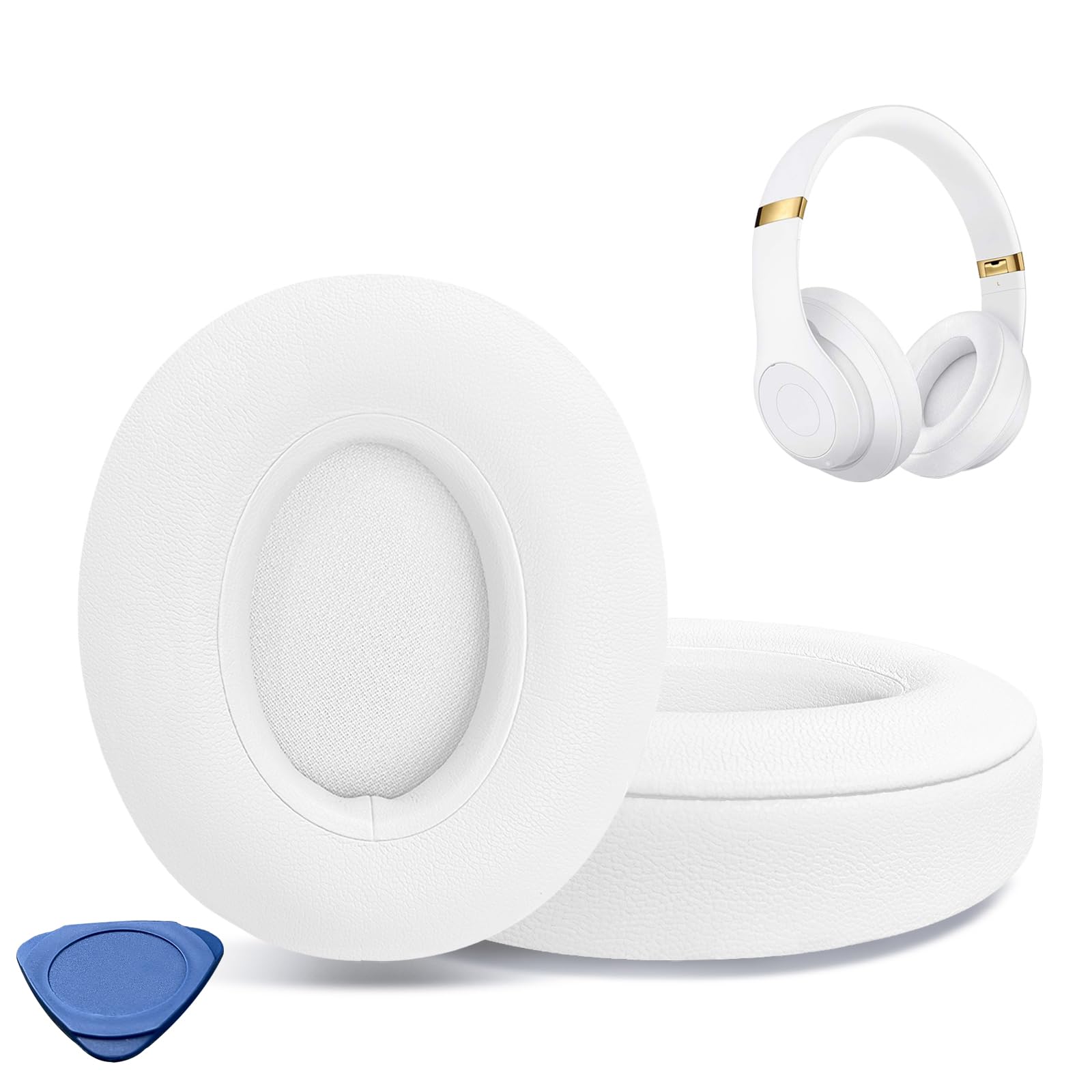 hopopower Replacement Earpads for Beats Studio 2 & Studio 3 Wired & Wireless Headphones, Ear Pads Cushions with Softer Protein Leather, Noise