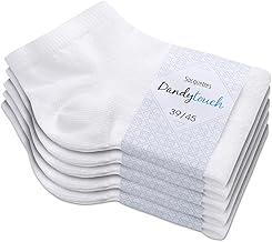 Dandytouch - Soquettes Chaussettes en Coton pour Hommes blanches & Noires 43-46, 39 42, 39-42 43 - Fabriquées en Europe - Socquette Chaussette homme pour garcon basse anti transpiration et courte