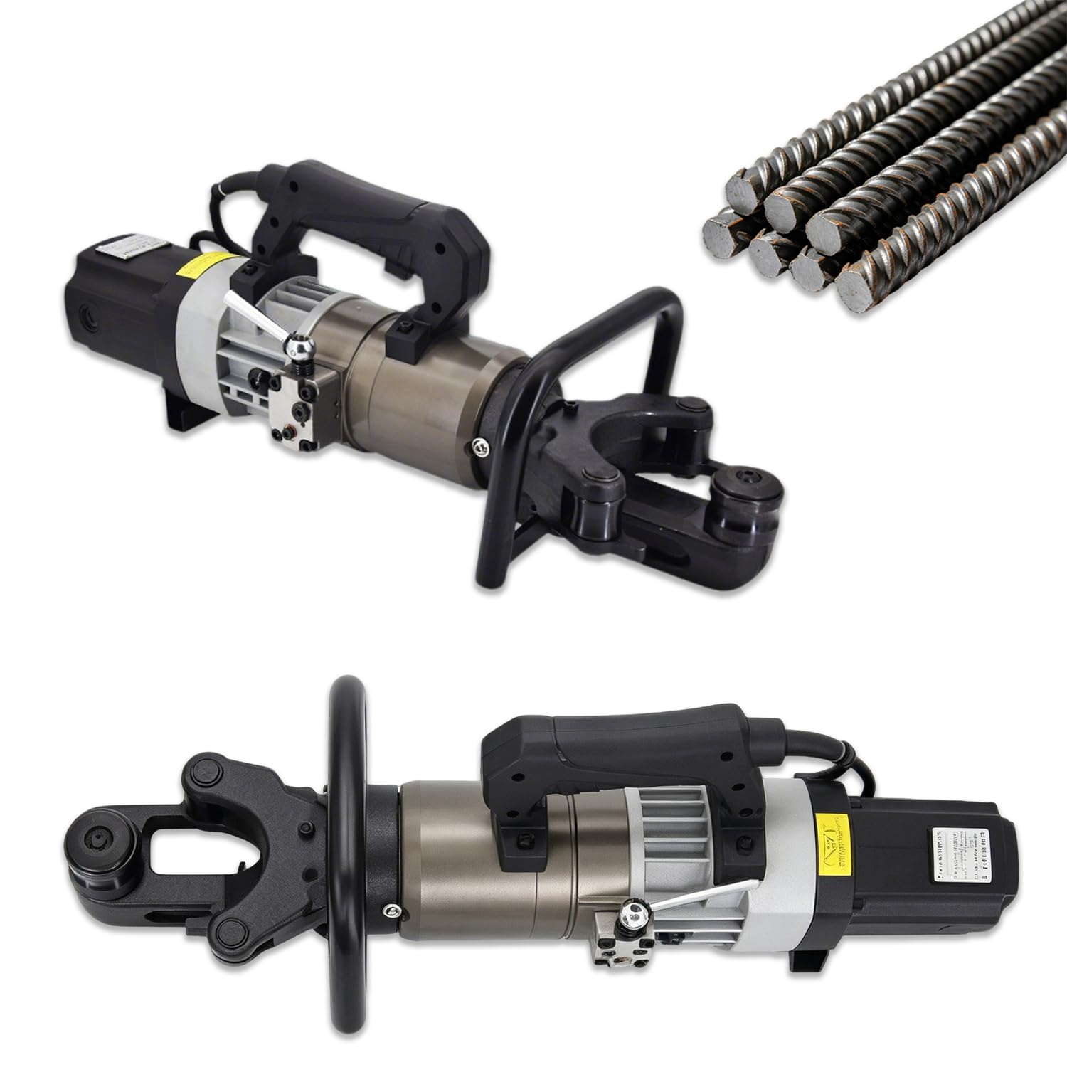 WTRYRN Electric Hydraulic Rebar Bender, Portable Rebar Bending Machine, 1200W Pure Copper Motor, 8-22mm Fast Bending, for Construction Sites & Rebar Workshops E