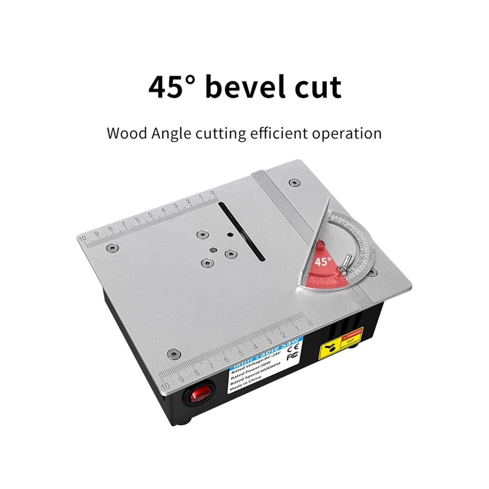 96 W 24 V Mini wielofunkcyjna piła stołowa 5000 obr./min Elektryczne piły stołowe Tokarka do obróbki drewna Narzędzie majsterkowania Ostrze 63 mm Do użytku DIY