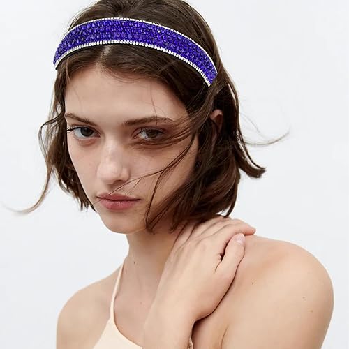 Miniatura 3 de YISSION 2 diademas de diamantes de imitación para mujer, diadema de cristal con purpurina para niñas, hermosos accesorios para el cabello para