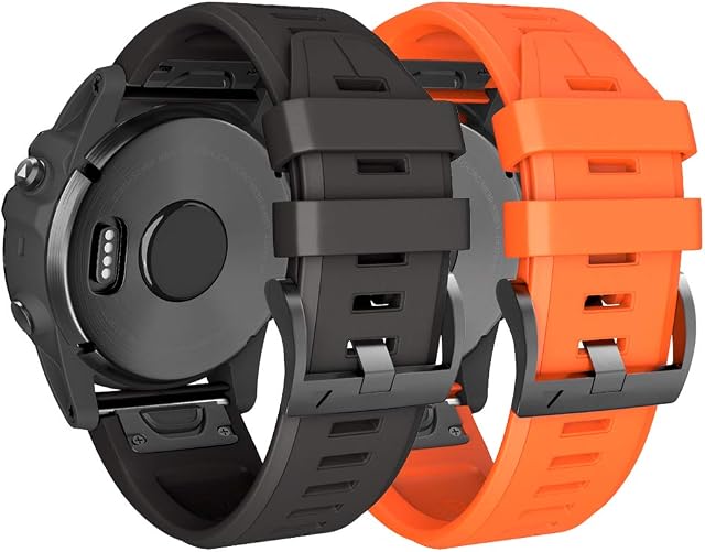 NotoCity pasek do zegarka Fenix 5X, łatwy do dopasowania pasek o szerokości 26 mm, miękki i silikonowy, do zegarka Garmin Fenix 5X / Fenix 3 / Fenix 3 HR / Fenix 6X / Fenix 6X Pro