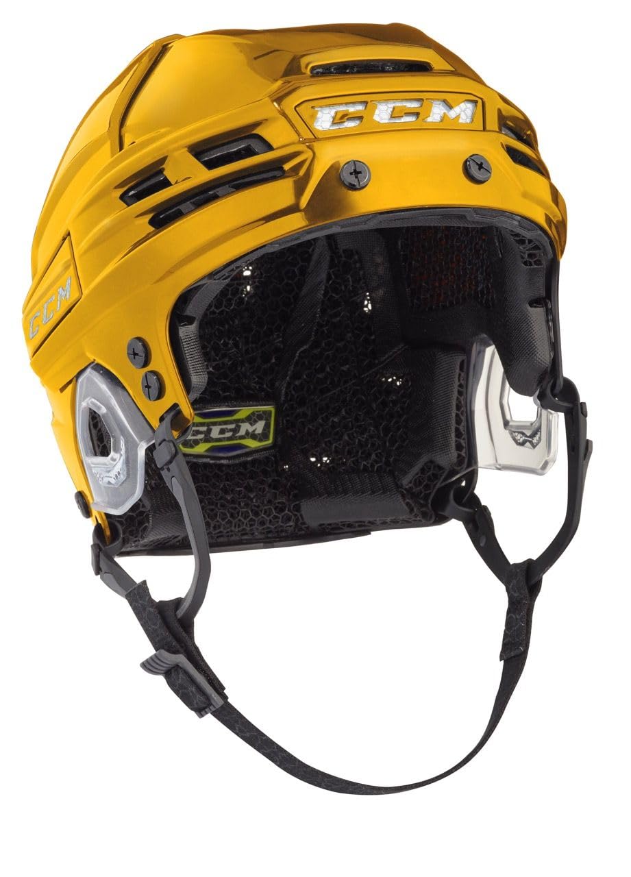 CCM Super Tacks X Casque de hockey sur glace Jaune Taille L