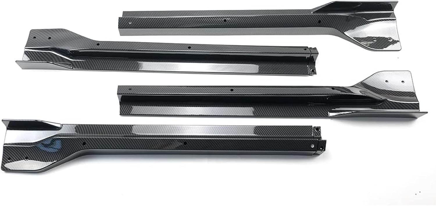 Side Skirts Set 4Pcs ABS for Jeep Grand Cherokee SRT8 WK2 / Trackhawk 2012-2021 Exterior Side Skirt Extension Lip Splitter (Carbon Fiber Print)