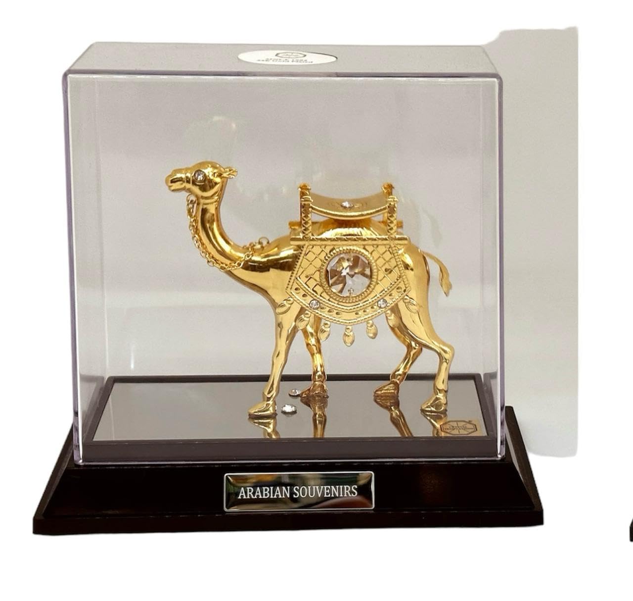 Royal Desert Treasures: 24K Gold Plated Camel with Austrian Crystals"
