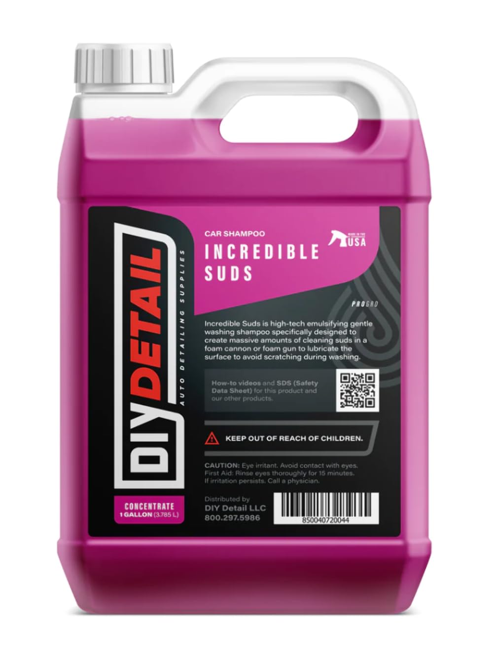 diy detail Incredible Suds Foaming Car Shampoo | Perfect for Cars, Trucks, RVs & Motorcycles | Rich, Luxurious Foam for Deep Cleaning Action | Gentle on Surfaces, Tough on Dirt | Gallon 128oz