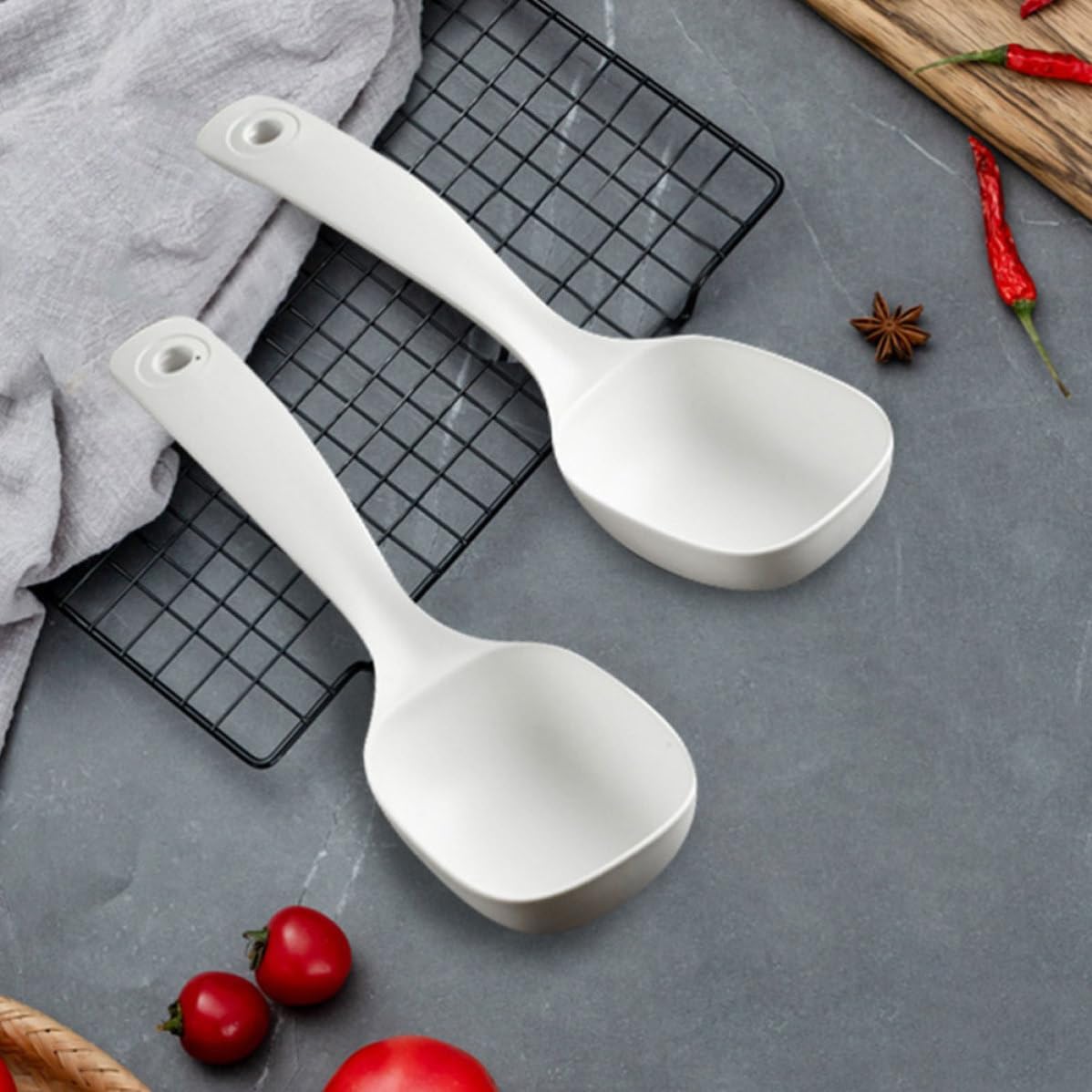 Long Handle Soup Ladle Spoon, Pp White Serving Utensil
