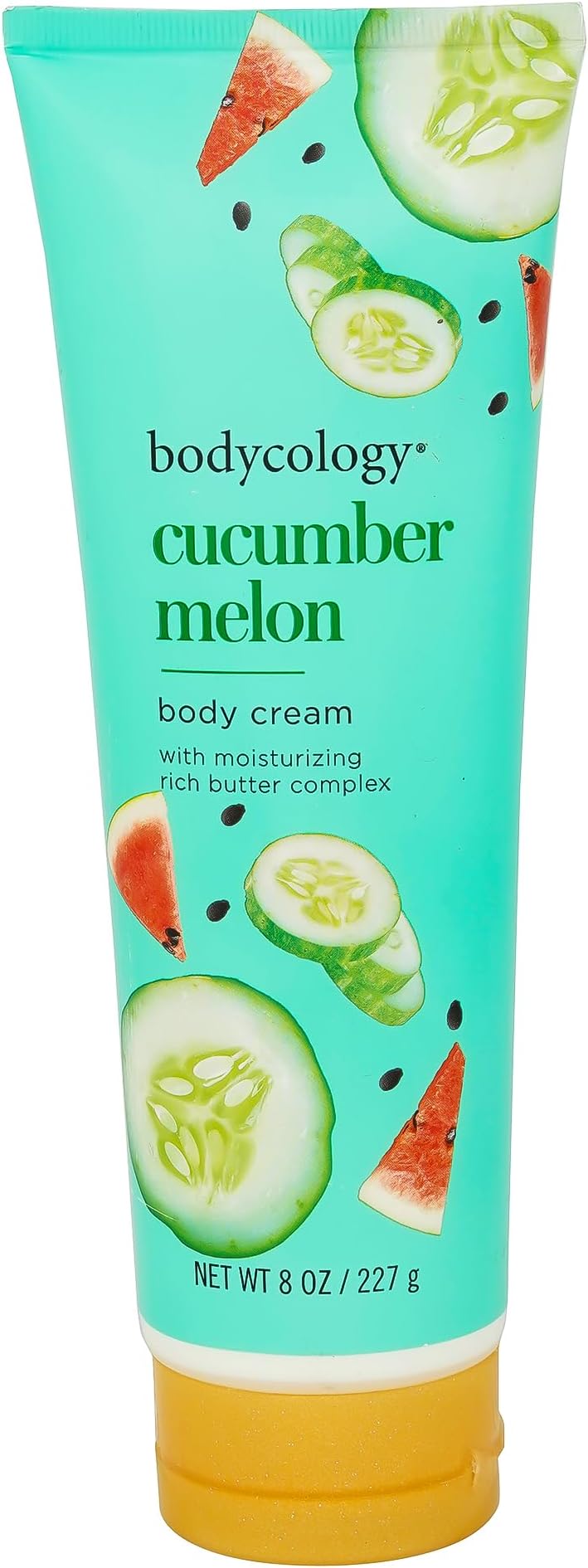 Cucumber Melon Body Cream | Shea Butter, Cocoa Butter, Jojoba Oil | Paraben & Phthalete Free, Cruelty Free | Long-Lasting Hydration, Moisturises, Improves Skin Textures - 227 g (Pack of 1)