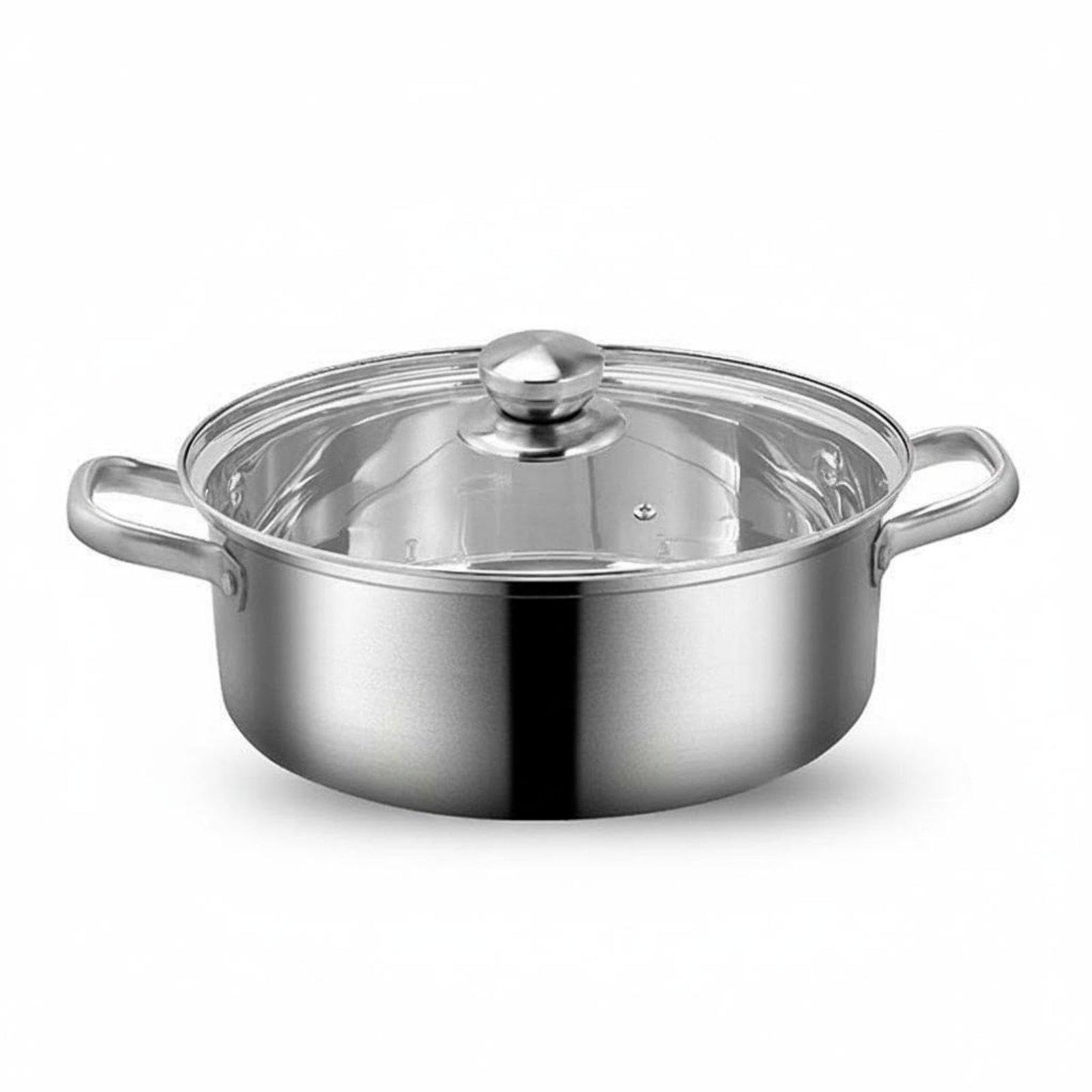 Yin Two-Section Hot Pot Thickened Bottom Two-Broth Hot Pot Induction Cooktop for Restaurant Owners, Home Cooks 32CM Clear Soup Single B-picture-17