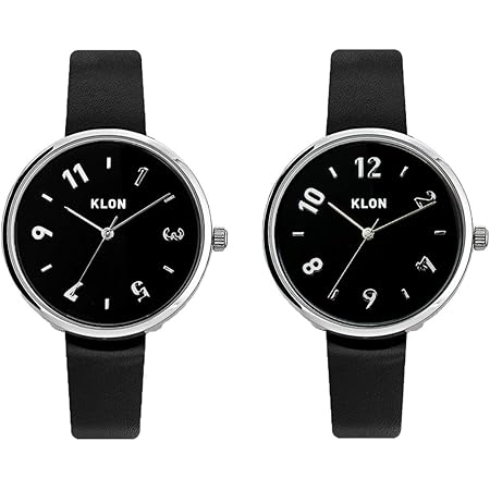 Amazon ペアウォッチ 人気 腕時計 シンプル おしゃれ カップル 組合せ商品 Klon Alphabet Time Pair Watch Surface Ver Ilver 40mm 腕時計 ファッション 通販