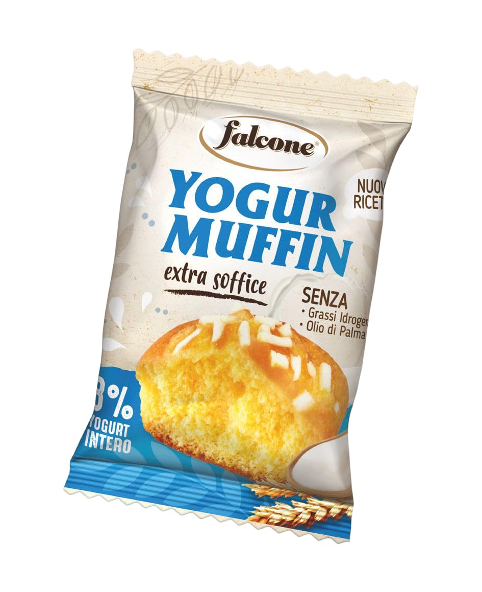 Falcone Dolciaria Snack Dolci - 24 MUFFIN YOGURT - Merenda e Colazione Hotel - Albergo - Bed and Breakfast e Case Vacanza - Made in Italy