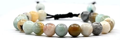 Miniatura 63 de Amazing Gemstone Crystal Bracelet for Women Men's Gifts - Protection Healing Crystal Bracelet - 8mm Gemstone Beaded Adjustable Bracelet Pulseras