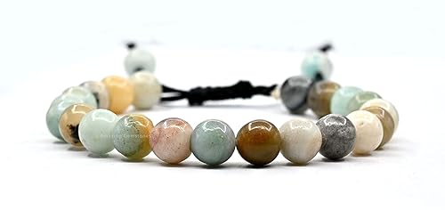 Vista 63 de Amazing Gemstone Yaxaite Bracelet for Women Men's Gifts - Protection Healing Crystal Bracelet - 8mm Gemstone Beaded Adjustable Bracelet Pulseras