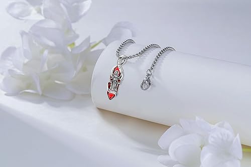 Miniatura 4 de Hécate Collar Hekate Triple Diosa Brujas Colgante de plata de ley 925 Collar de cristal curativo Collar de mitología griega antigua Hécate Brujería