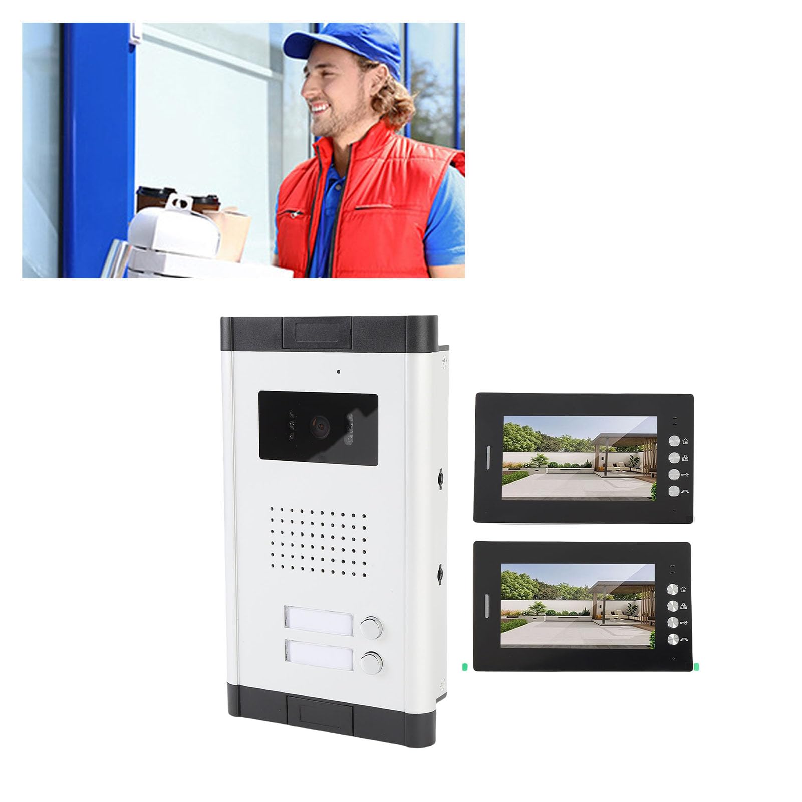 banapoy 7-calowy System Wideodomofonowy, Bezprzewodowy 2-kierunkowy Audio (wtyczka UE)