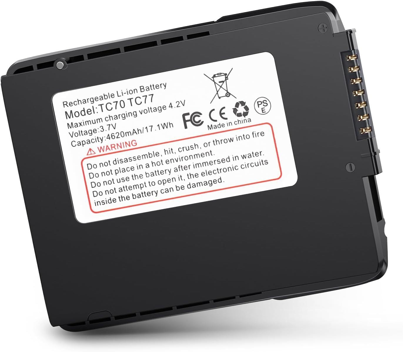 4620mAh TC77 Battery Replacement for Zebra Symbol Motorola TC70 TC72 TC75 TC77 TC700h TC700k TC720l TC75x TC75EK TC75AH TC75GK TC700H TC700K TC77HL BT-000318 Wireless Barcode Scanner