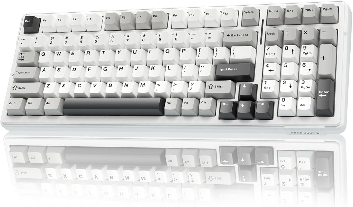 AULA F99 Wireless Mechanical Keyboard,Tri-Mode BT5.0/2.4GHz/USB-C Hot Swappable Custom Keyboard,Pre-lubed Linear Switches,RGB Backlit Computer Gaming Keyboards for PC/Tablet/PS/Xbox