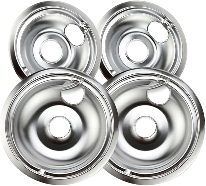 Electric Range Drip Pans Replacement for GE or Hotpoint Stove, Chrome
