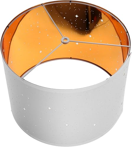 BESTOYARD Pantalla de tambor de 12.99 x 9.44 pulgadas para lámpara de mesa, lámpara de pie, luz de escritorio, luz colgante, extraíble y fácil de