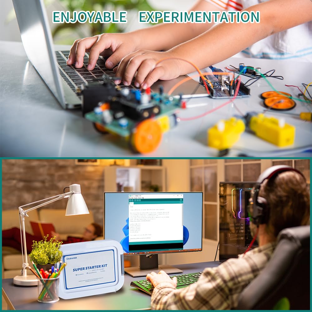 Super Starter Kit per adulti e scolari compatibile con Arduino IDE include scheda UNO R3 e tutorial include breadboard e kit modulo