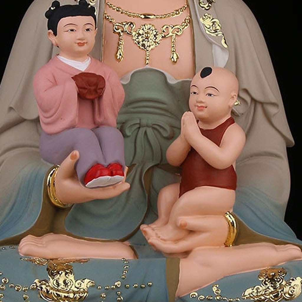 Escultura de Estatua de Buda Hogar Enviando Y Pidiendo Niños, Adornos De Estatua Buda Guanyin, Sala Estar, Vestíbulo, Estudio, Decorativos Zen