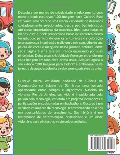 100 imagens para colorir: Explorando o Mundo em Cores (Portuguese Edition)