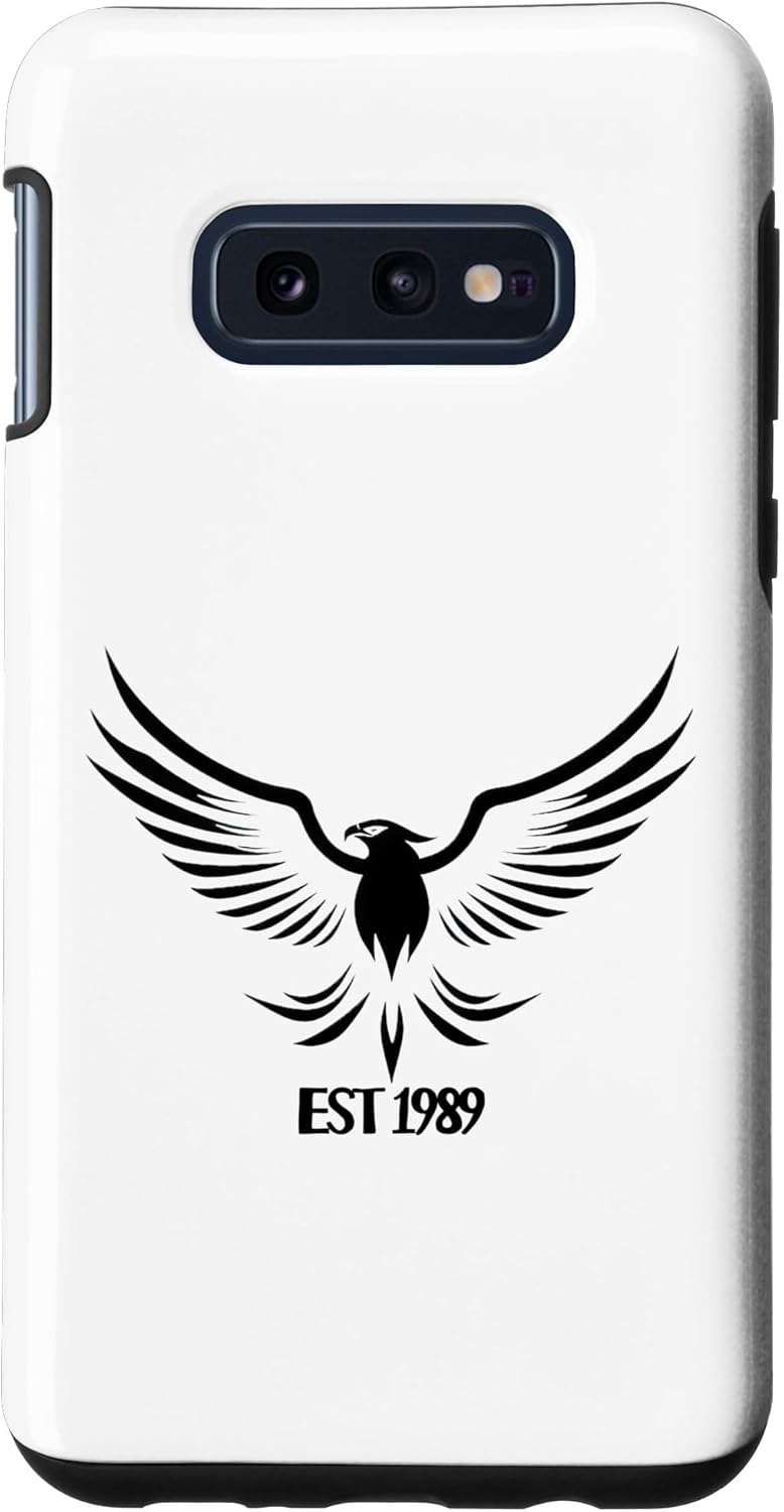 Amazon.co.jp Galaxy S10e EST 1989 Happy Birthday ロゴ 鳥 イーグル 鷹 自然 恋人 スマホ