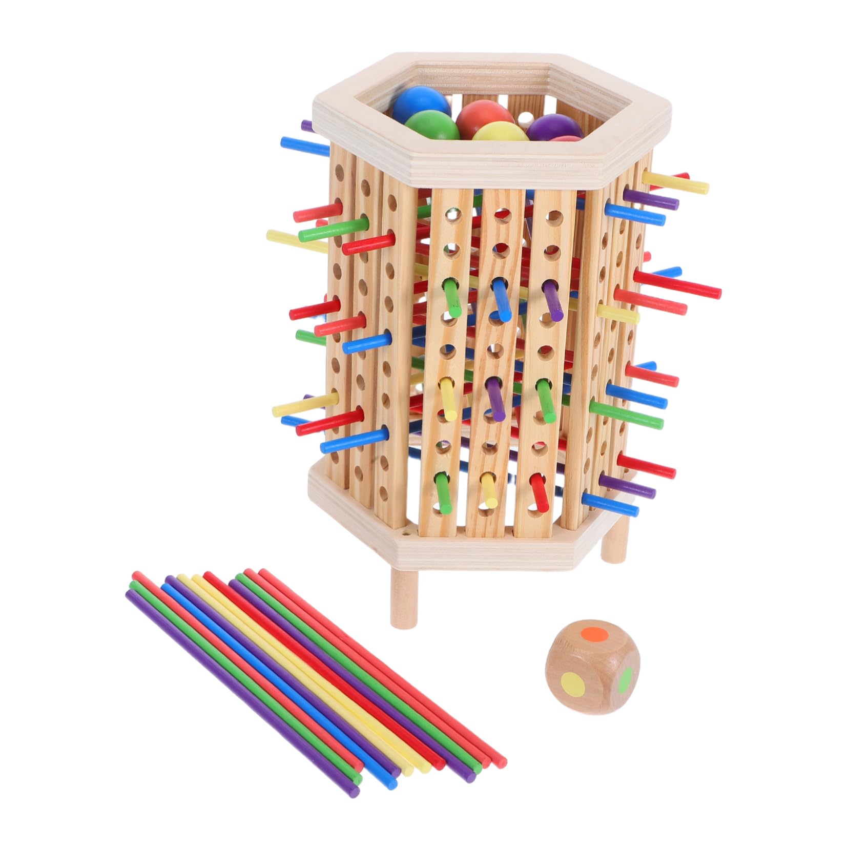 Toddmomy Giochi di Legno Montessori per Ragazzo Ragazza Piccoli Gioco di Impilamento di Blocchi Giocattoli Educativi per Apprendimento dei Colori Matematica Puzzle per Sviluppo Motorio