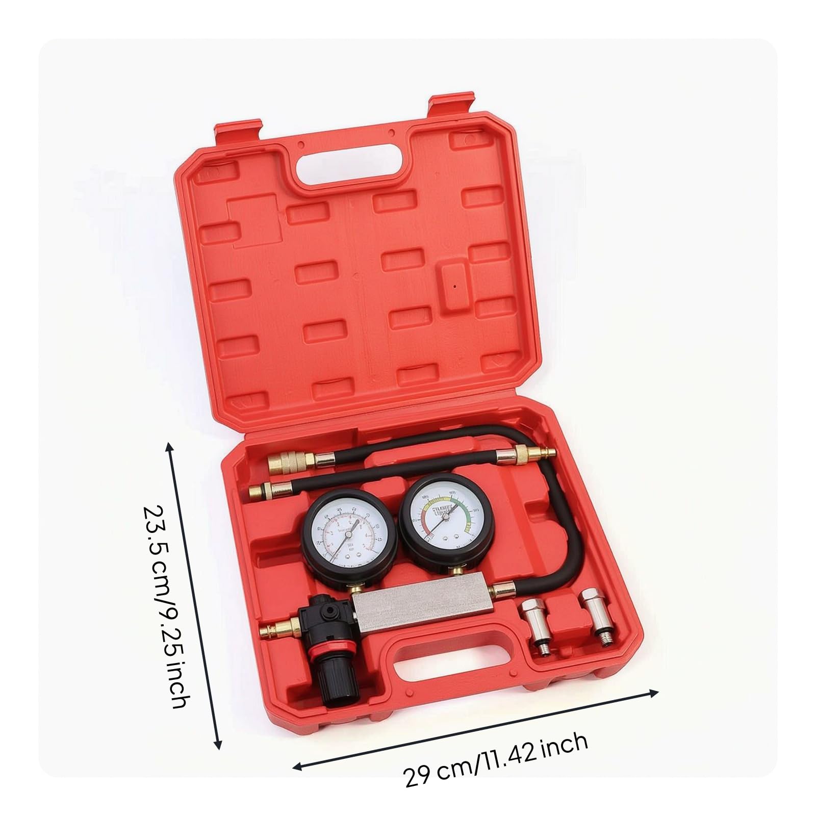 Qianly Tester Perdite Cilindri Portatile Kit Prova Compressione Motori Facile da Leggere Tester di Compressione per Autoriparazione