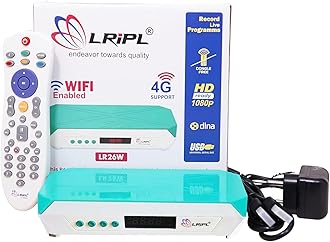 LRIPL LR26W HD Set Top Box - Free Dish Setup Box FTA MPEG4 Technology | Required Antena for Watch Free Channel- Work with Any Dish antena-FTA