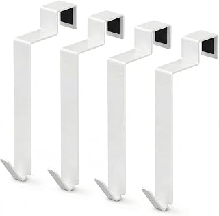 MDCASA Türhaken zum Einhängen Innenseite 4er-Set mit Filzpad, Weiß