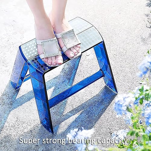 Chaise transparente polyvalente et escabeau pliable pour cuisine et bibliothèque