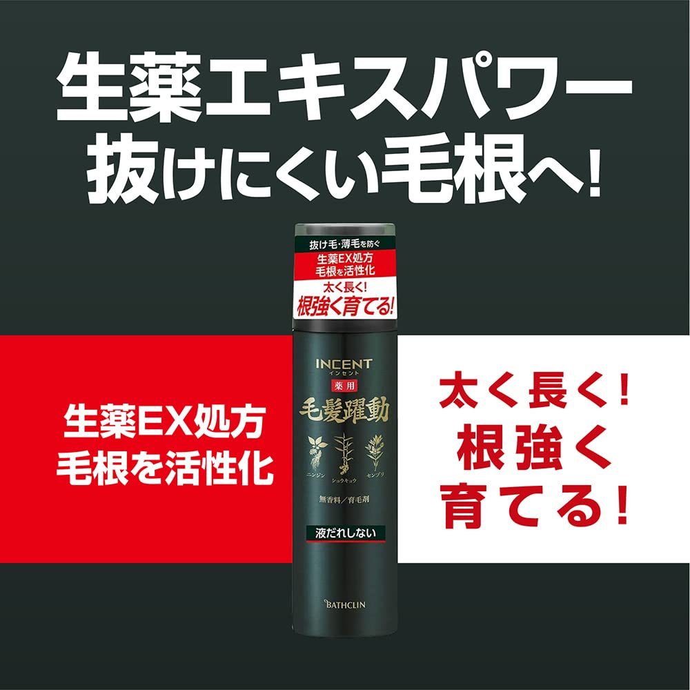 Amazon | インセント 薬用毛髪躍動育毛剤 185g 男性向け【医薬部外品 
