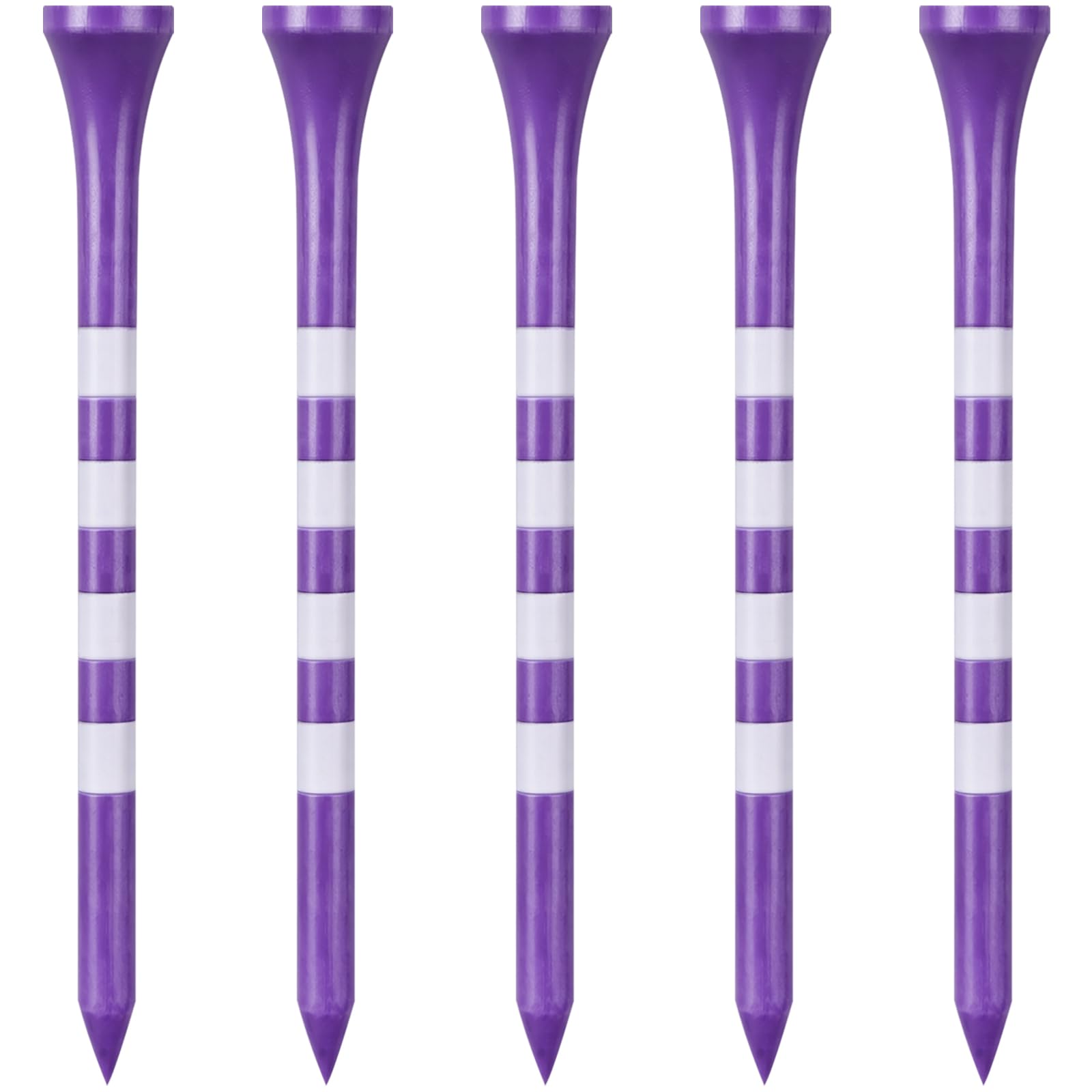 Zivisk Wooden Golf Tees 3-1/4" 100 Count 83mm Purple