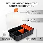 Two-Layer Plastic Heavy Duty Tool Box, Hardware and Components Organizer Suitable for Screws, Nuts, Bolts and Parts