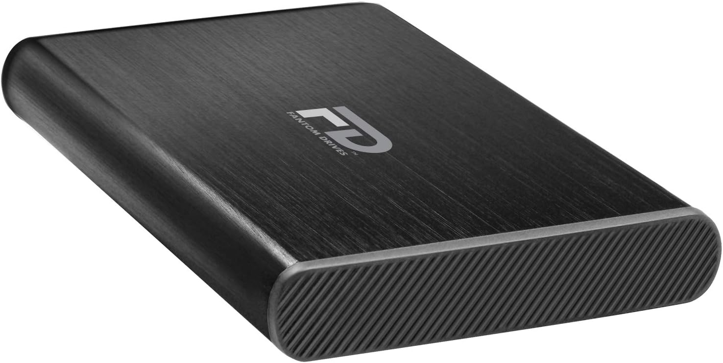 Fantom DrivesFD Portable 1TB Hard Drive - USB 3.2 Gen 1 - 5Gbps - GForce Mini Aluminum- Compatible with Mac/Windows/PS4/Xbox (GF3BM1000U) by Fantom Drives