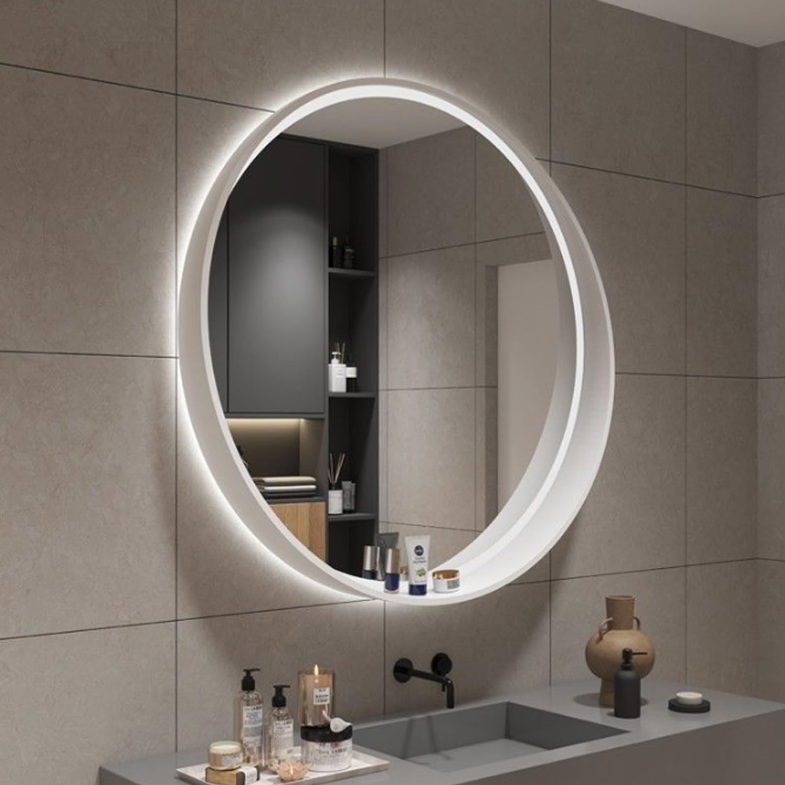 Miroir LED de salle de bain rétroéclairé pour illuminer votre coin coiffeuse