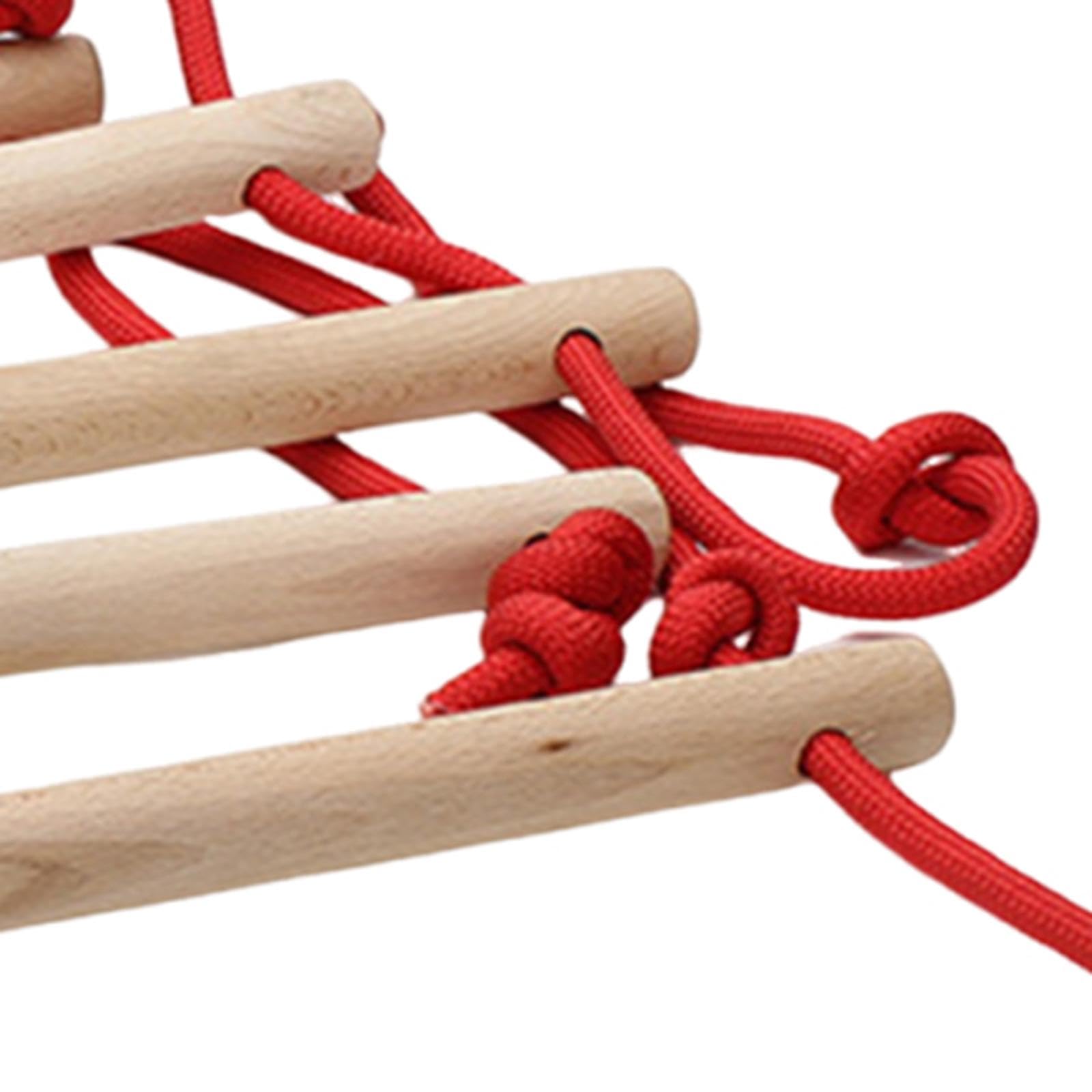 Kletterseilleiter für Kinder, 5 Teilig, Leicht, Aus Holz