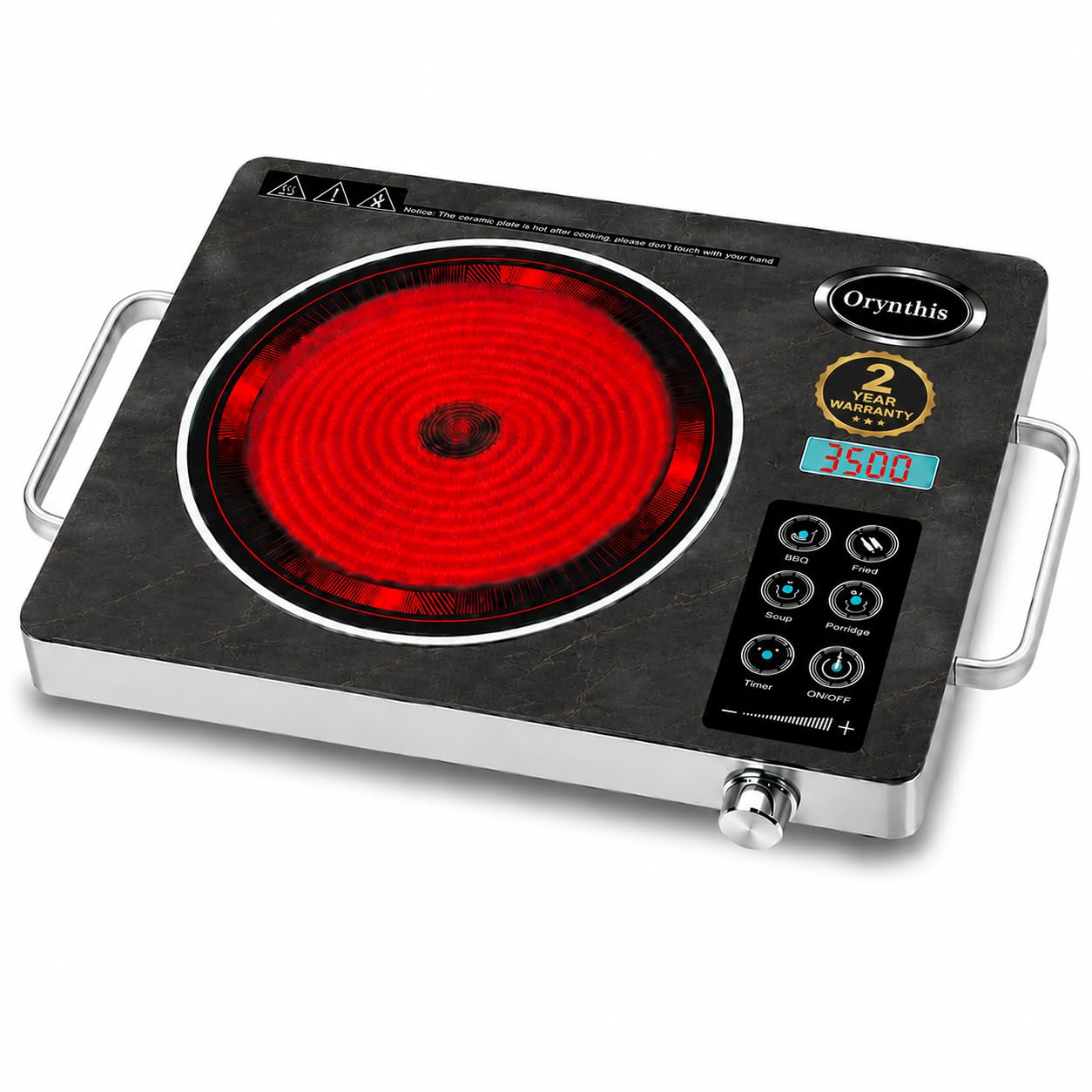InfraNova 3500W Electric Infrared Cooktop | One of India’s Most Powerful Infrared Cooktops | Works with All Utensils | Crystal Glass Top | Touch Controls | Digital Timer | 2-Year Warranty-image-28