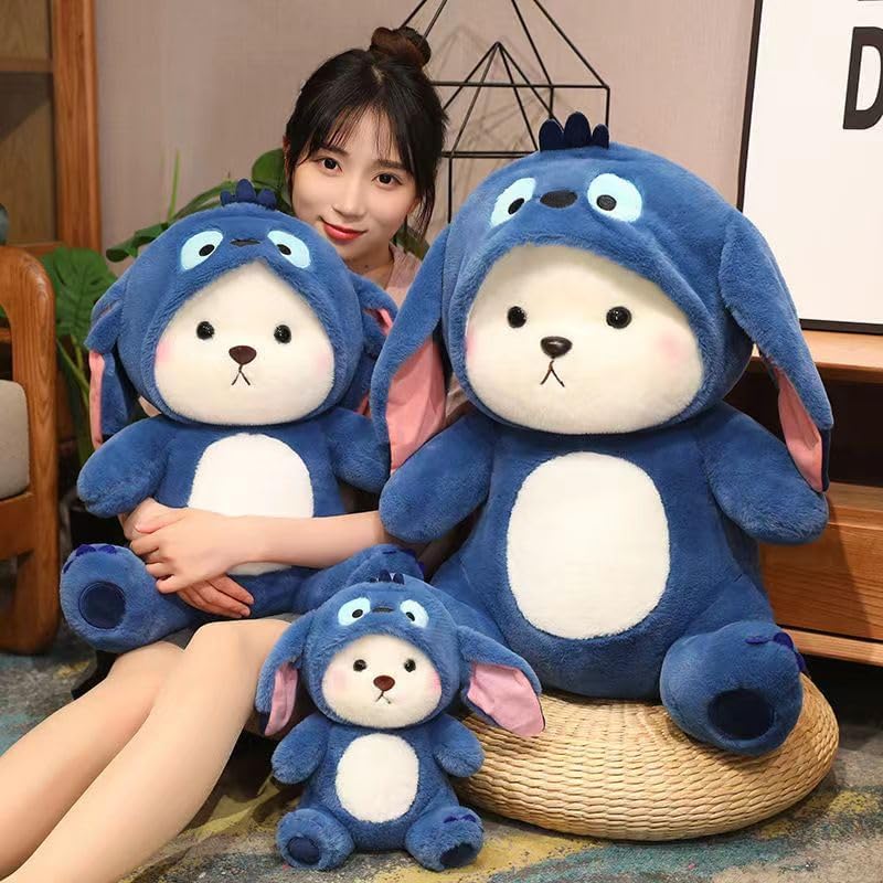Image of Stitch Hoodie Plush Toy 30 cm Soft Stuffed Animal with Hoodie | Cute Stitch Soft Toy for Kids & Adults | Kawaii Plush Doll for Gift & Home Decor