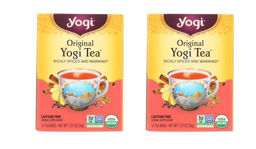 YOGI Organic 2 PACK (32 TEA BAGS )Tea Green Detox Herbal Blends Over 40 Different Flavors to choose from (STOMACH EASE)