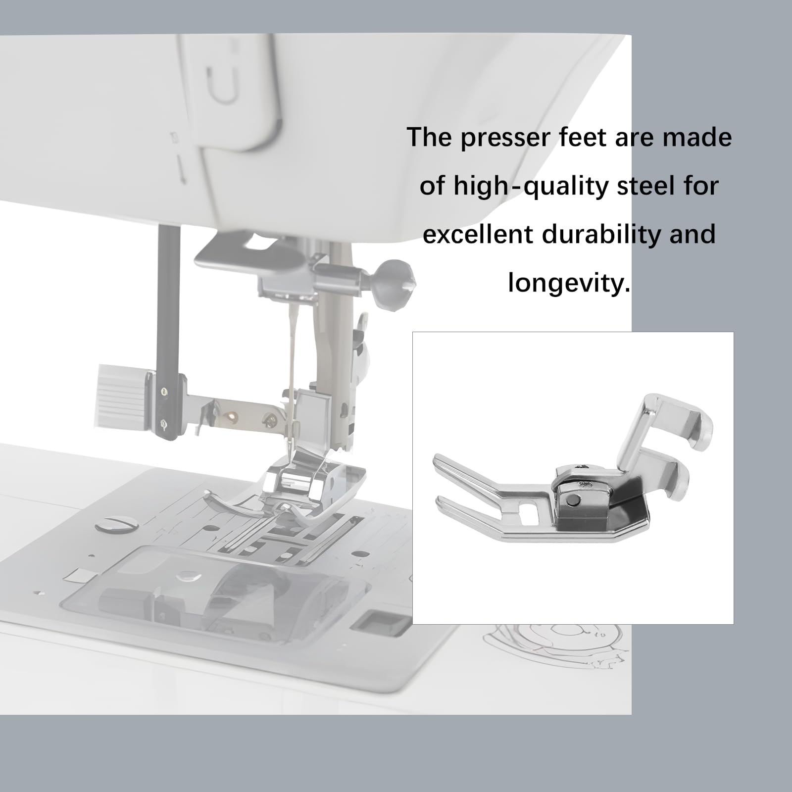 ECSiNG 2pcs Sewing Machine Presser Foot Low Shank Presser Foot Support Adapter 176886 446014-4 446371-000 Compatible with Singer Low Shank Sewing Machine - Image 3