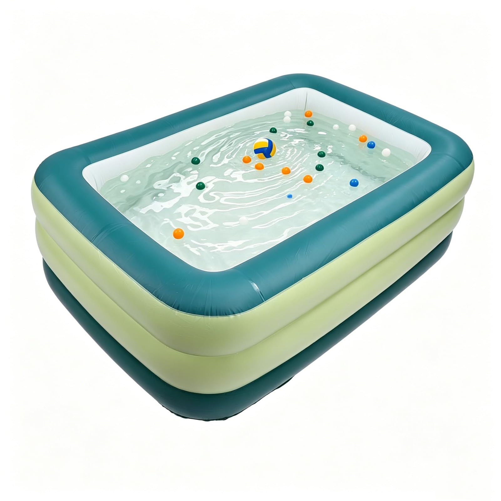 Piscina Gonfiabile, Piscina Gonfiabile Fuori Terra a 3 Strati Addensata Per Bambini Adulti Facile Set Per Feste in Acqua Estive in Cortile(184L)
