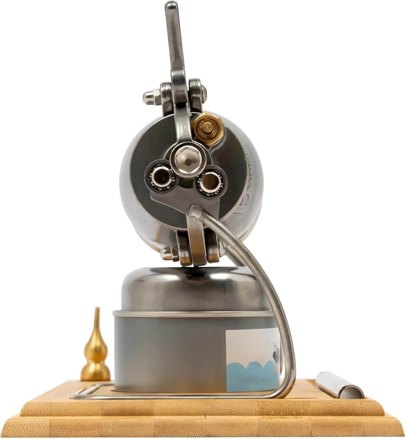 Traditional Popcorn Maker Machine, Chinese Popcorn Cannon Pot with Dual Safety Valve, High Pressure Pop-Corn Popper for Adult(300ml)