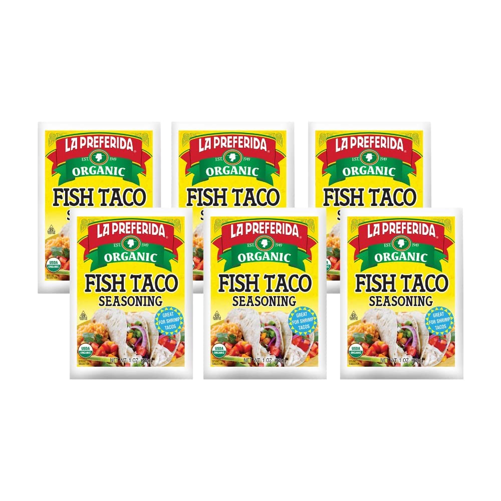 La Preferida Mexican Foods, Organic Fish Taco Seasoning, No MSG or Artificial