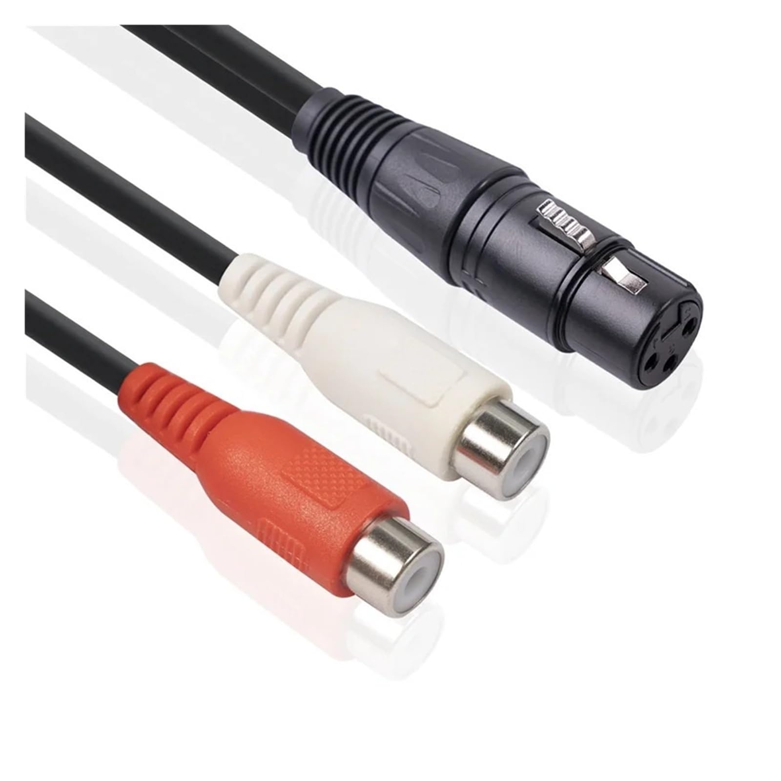 Cavo splitter da XLR femmina a doppio RCA a Y, 3 pin, sbilanciato, 1 XLR a 2 RCA, adattatore audio stereo per mixer DJ Sound System